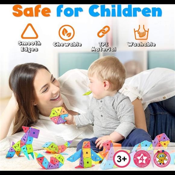 Magnetic Building Blocks for Kids - (46 pcs) - Picture 5 of 7